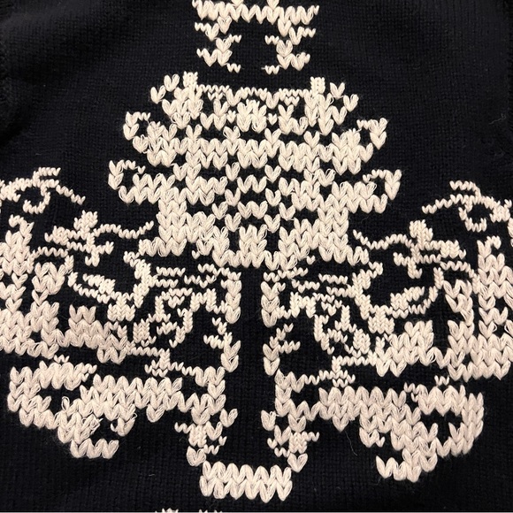 Saverio Palatella 100% Cashmere Italian Damask Turtleneck Sweater - Picture 2 of 5